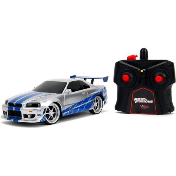 Fast & Furious 1:24 2002 Nissan GT-R R34 Remote Control Car RC with 2.4GHz, Toys - Picture 1 of 7